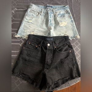 Aeropostale 90s High Rise Cut-off Distressed Jean Shorts (lot of 2)
